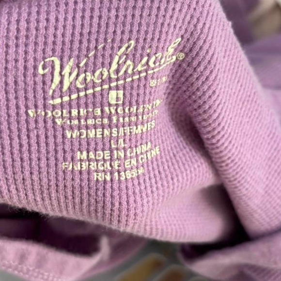 Woolrich Faded Purple Waffle Knit Button Henley — M - Picture 8 of 8